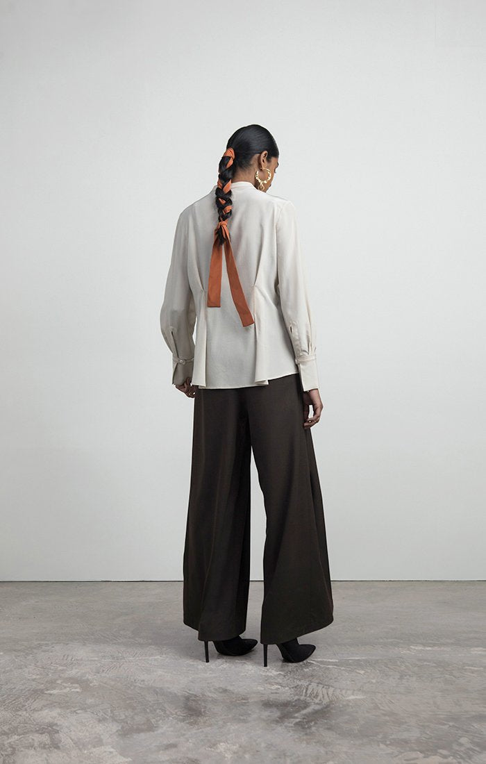 Box-pleated Tailored Trousers