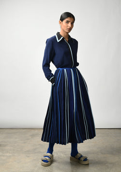 Classic multibinding midi skirt