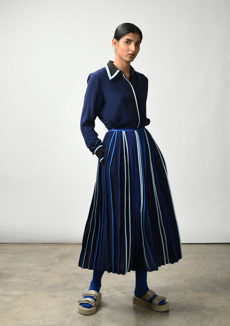 Classic multibinding midi skirt