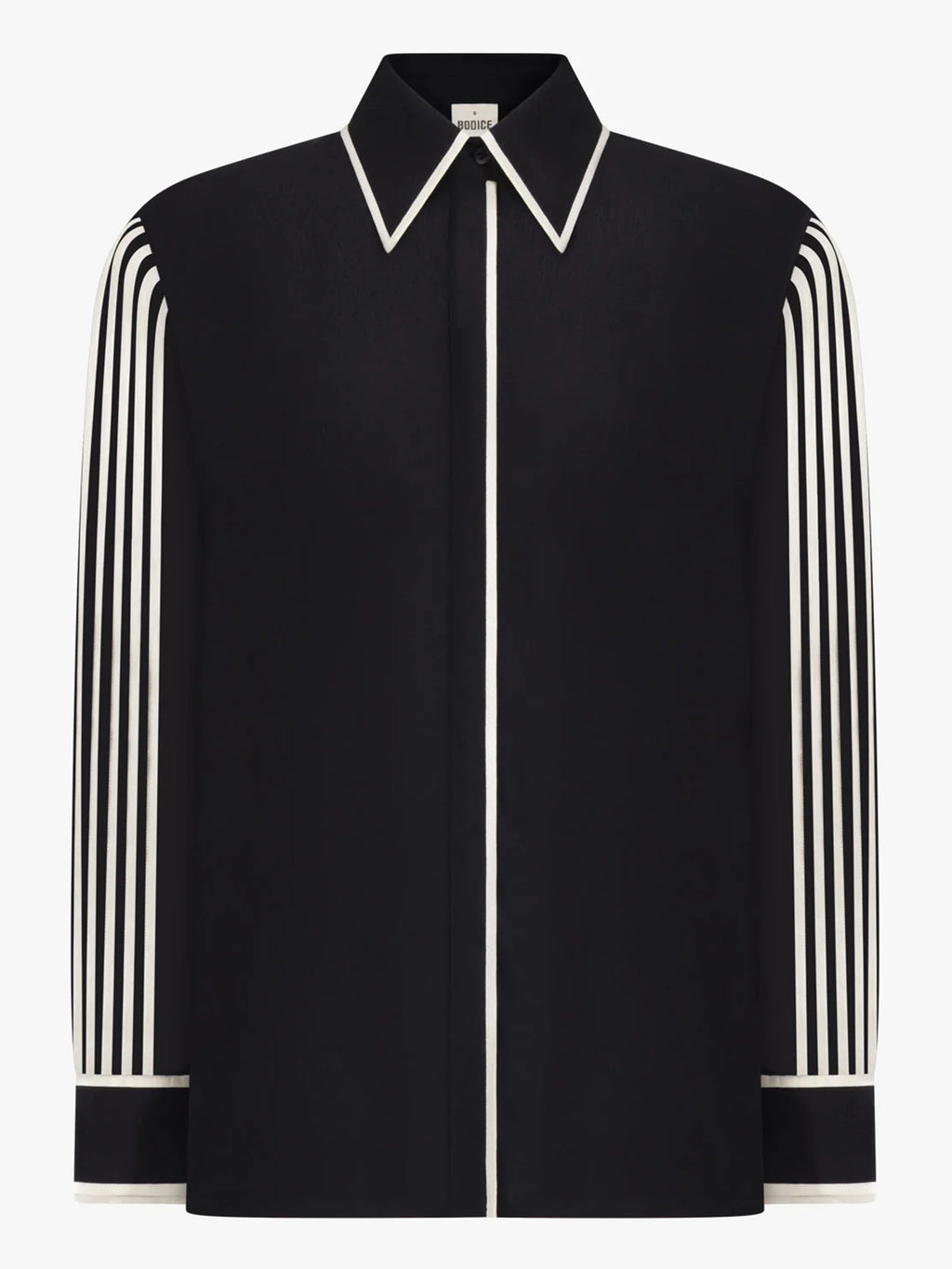 Classic shirt with pleated sleeves
