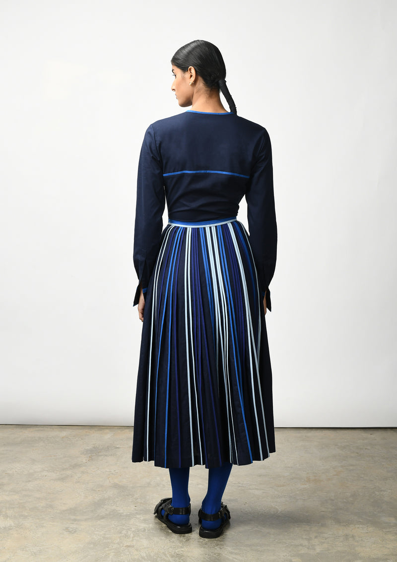 Classic multibinding midi skirt