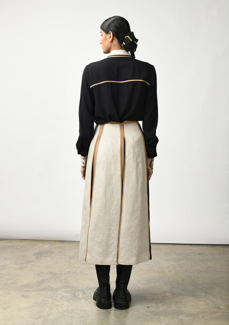 Midi godet skirt