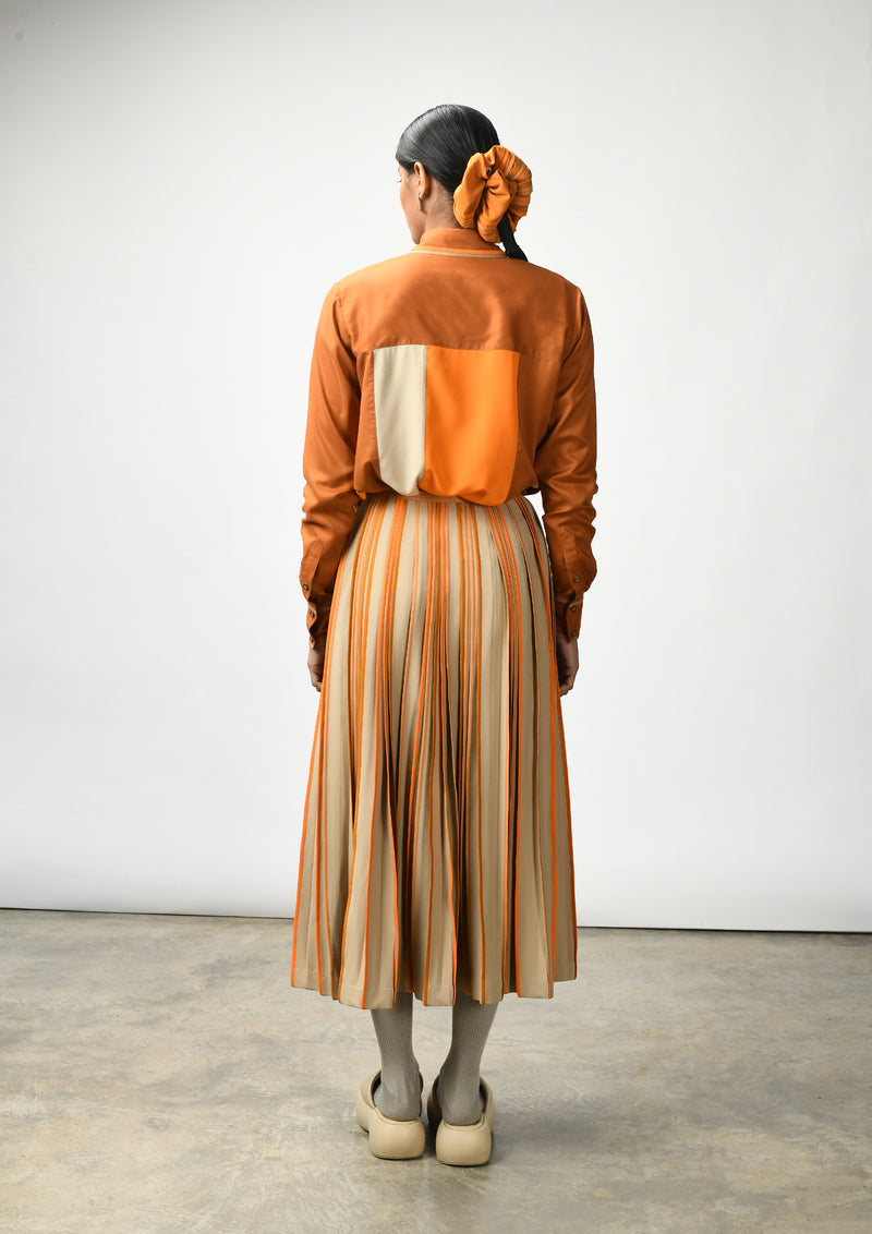 Circular midi skirt