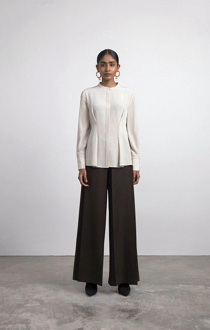 Box-pleated Tailored Trousers