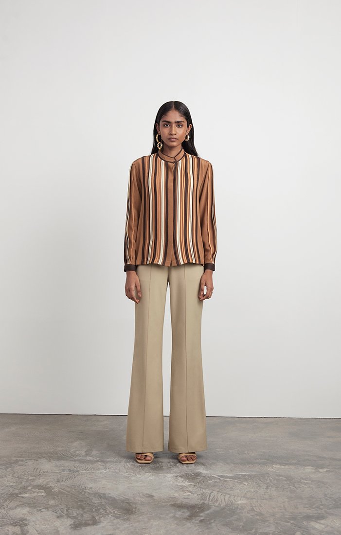 Classic Multi-binding Silk Shirt