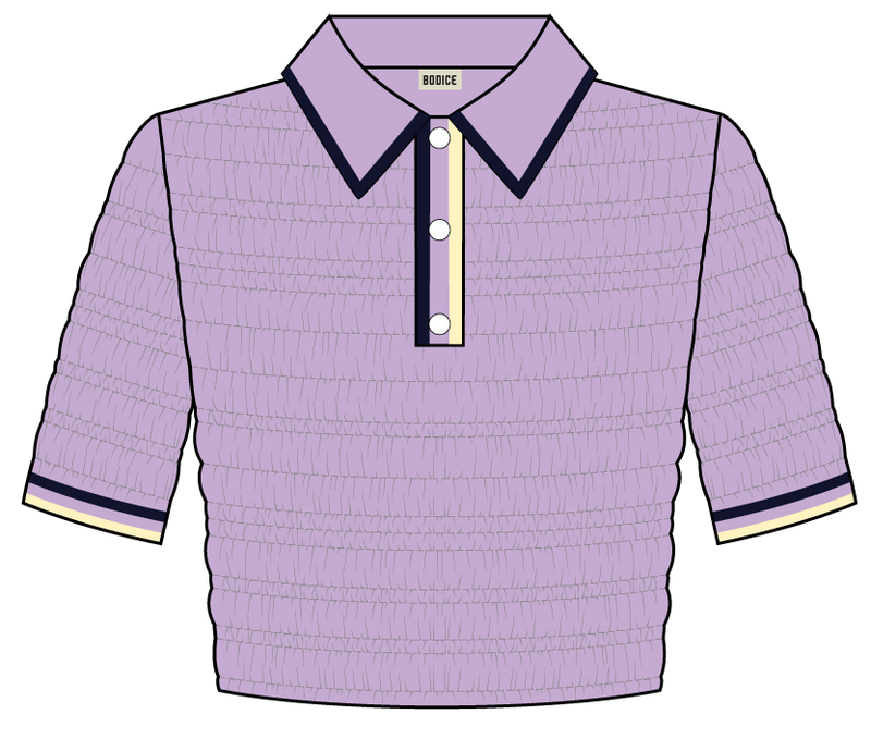 Ruched Polo Shirt