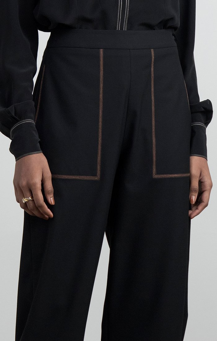Tailored Trousers with Adjustable Hem