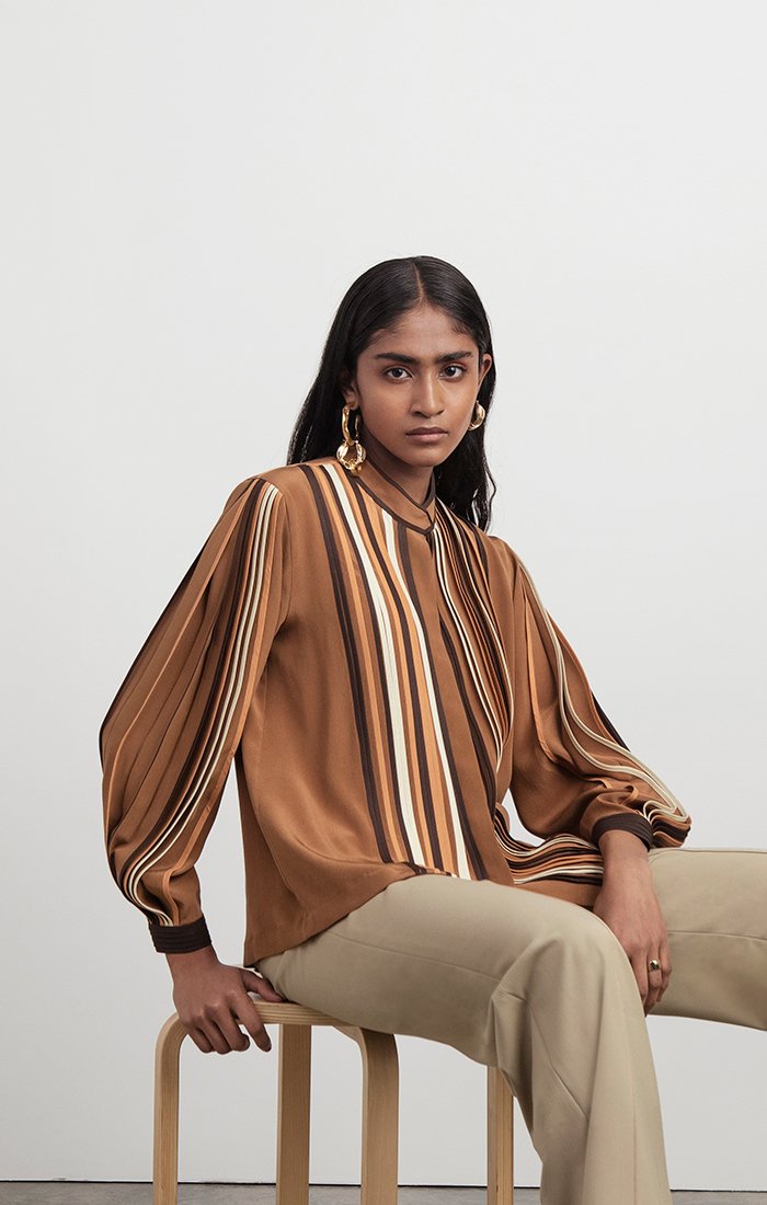 Classic Multi-binding Silk Shirt