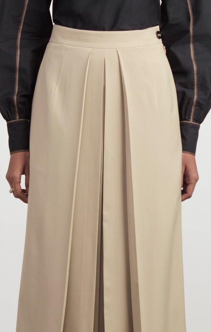 Double Box-pleated Tailored Culottes