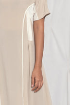 Contrast panel dress